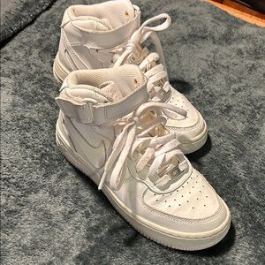 Classic White Kids High-Top Sneakers